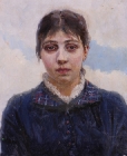 Портрет Е.А.Суриковой, жены художника. 1880-е.