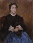 Портрет Е.И.Суриковой (Виноградовой), сестры художника. 1914. 